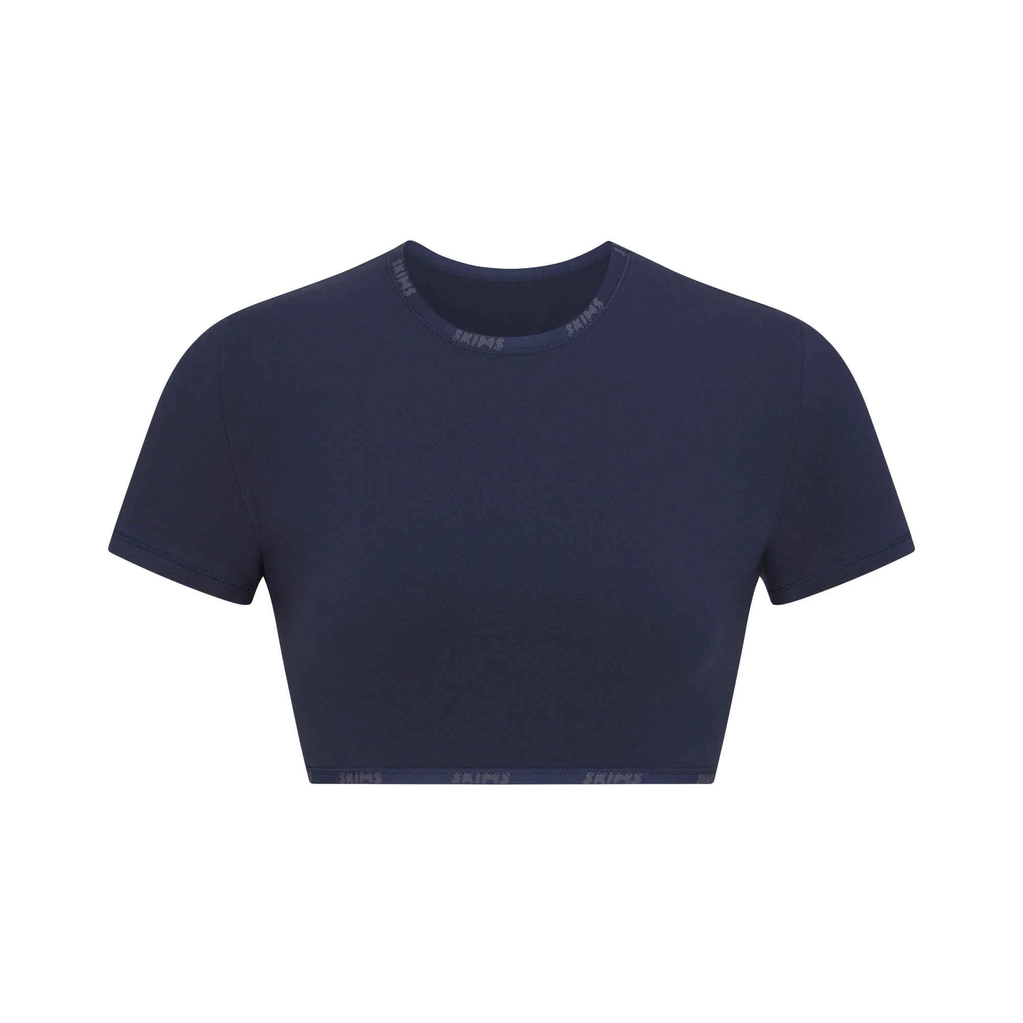 COTTON LOGO SUPER CROPPED T-SHIRT | SKIMS (US)