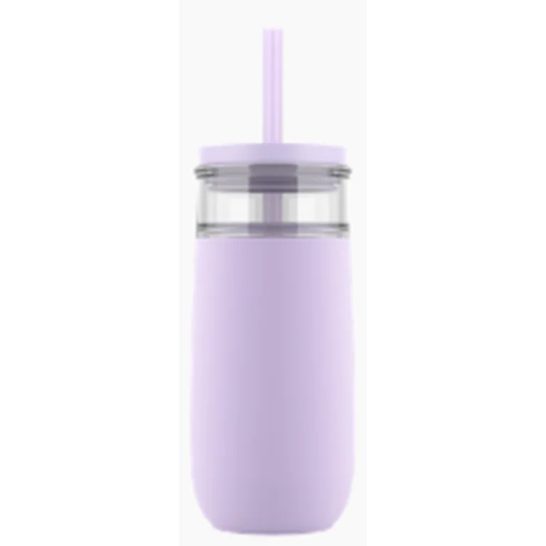 Ello Avery 18Oz Glass Tumbler Lilac Tint - Walmart.com | Walmart (US)