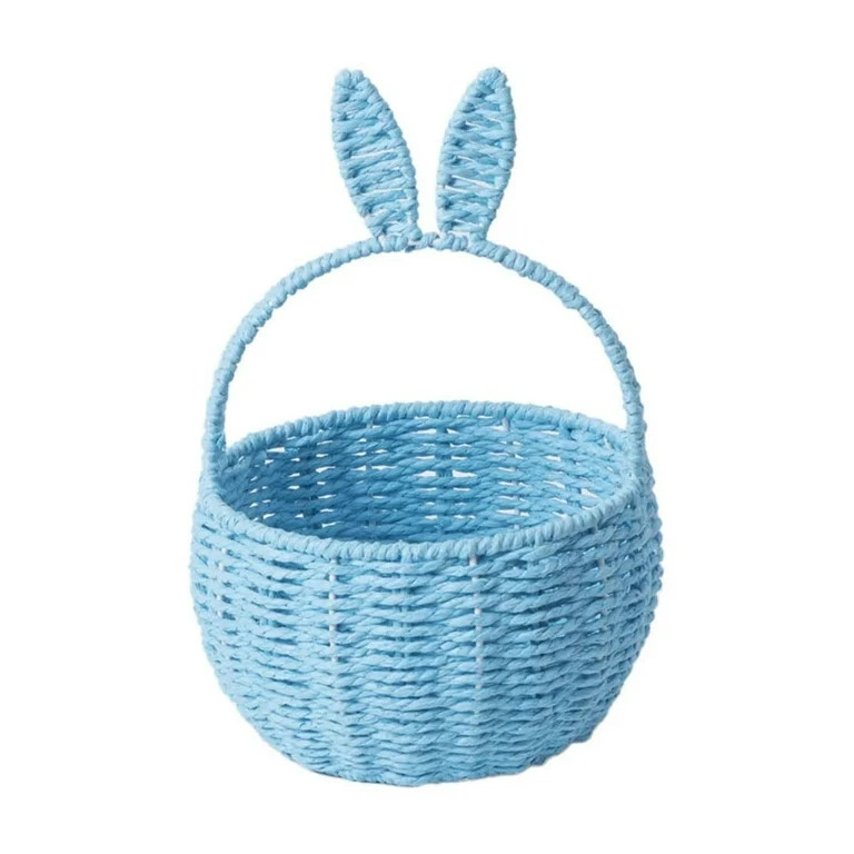 Easter Basket, Furenl Handheld Rabbit Ear Hanging Basket Easter Fashion Foldable Vegetable Basket... | Walmart (US)