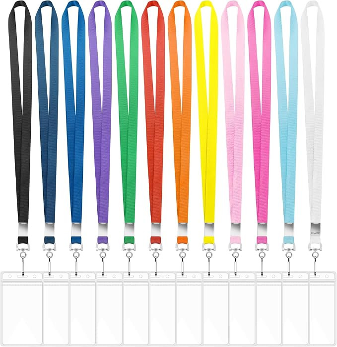 12 Pack Lanyards for ID Badges Cruise Lanyard for Ship Cards with Waterproof ID Badge Holder Crui... | Amazon (US)