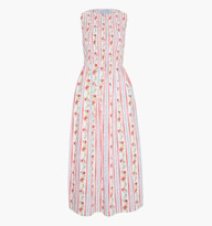 The Cosima Nap Dress - Pomegranate Stripe | Hill House Home US