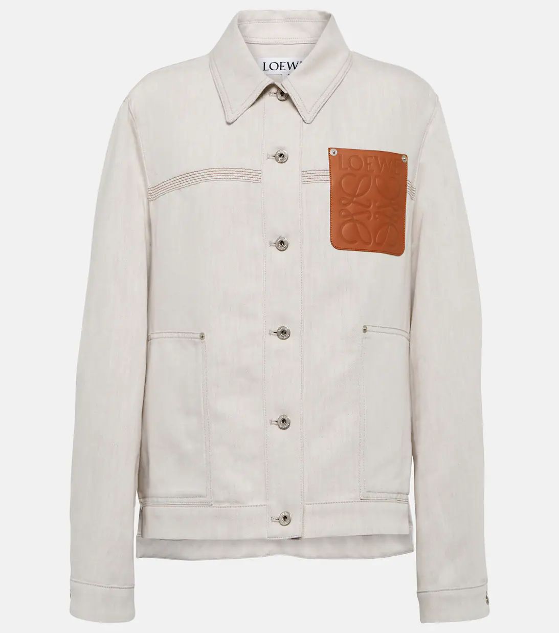 LoeweAnagram cotton and linen jacket | Mytheresa (UK)