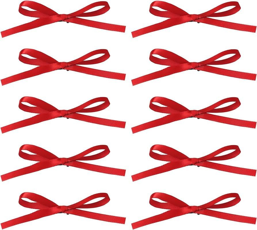 XFYUZR Women's Bow Hair Clip, Long Tail Ribbon Small Ribbon Clips Ponytail Holder Bow Hair Clips ... | Amazon (US)
