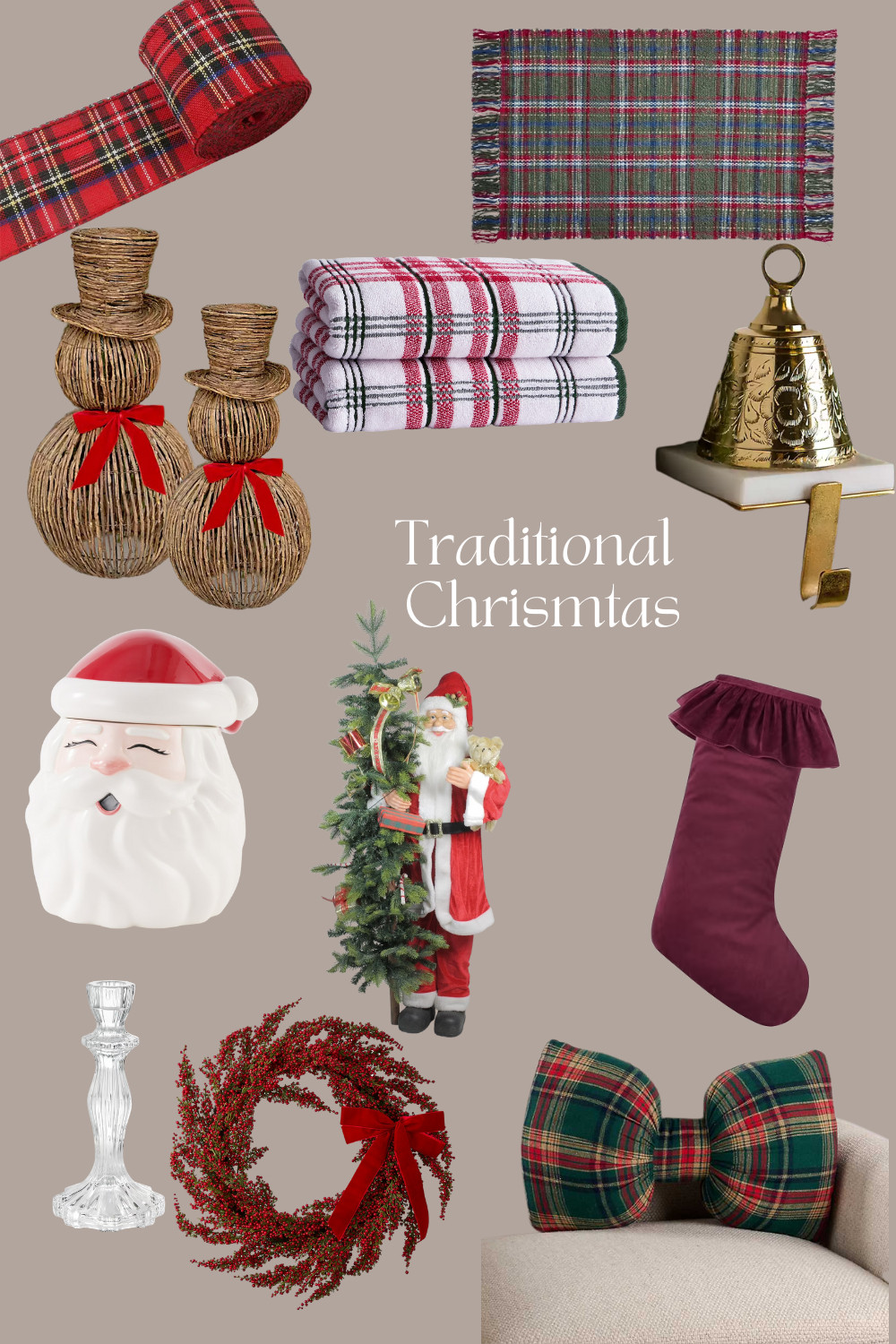 Traditional Christmas Decor I'm loving right now. The wicker snowmen are large-perfect for your covered Christmas front porch. The berry wreath is gorgeous and my favorite find at Walmart, and the bow pillow is so unique. 
ralph lauren christmas, red and green christmas, santa cookie jar, velvet stockings, standing santa 

 #LTKHoliday #LTKSeasonal #LTKHome