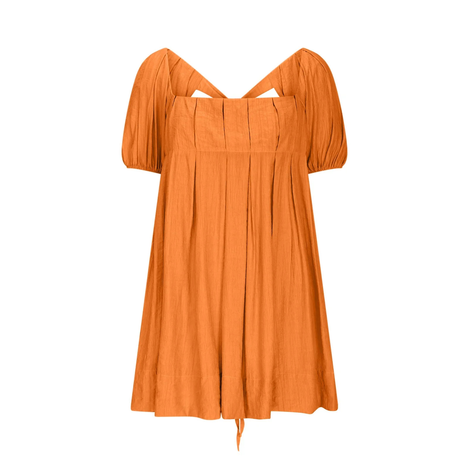 Trendy SMihono Women's Casual Summer Dress Babydoll Style with Statement Puff Sleeves, Pleated De... | Walmart (US)