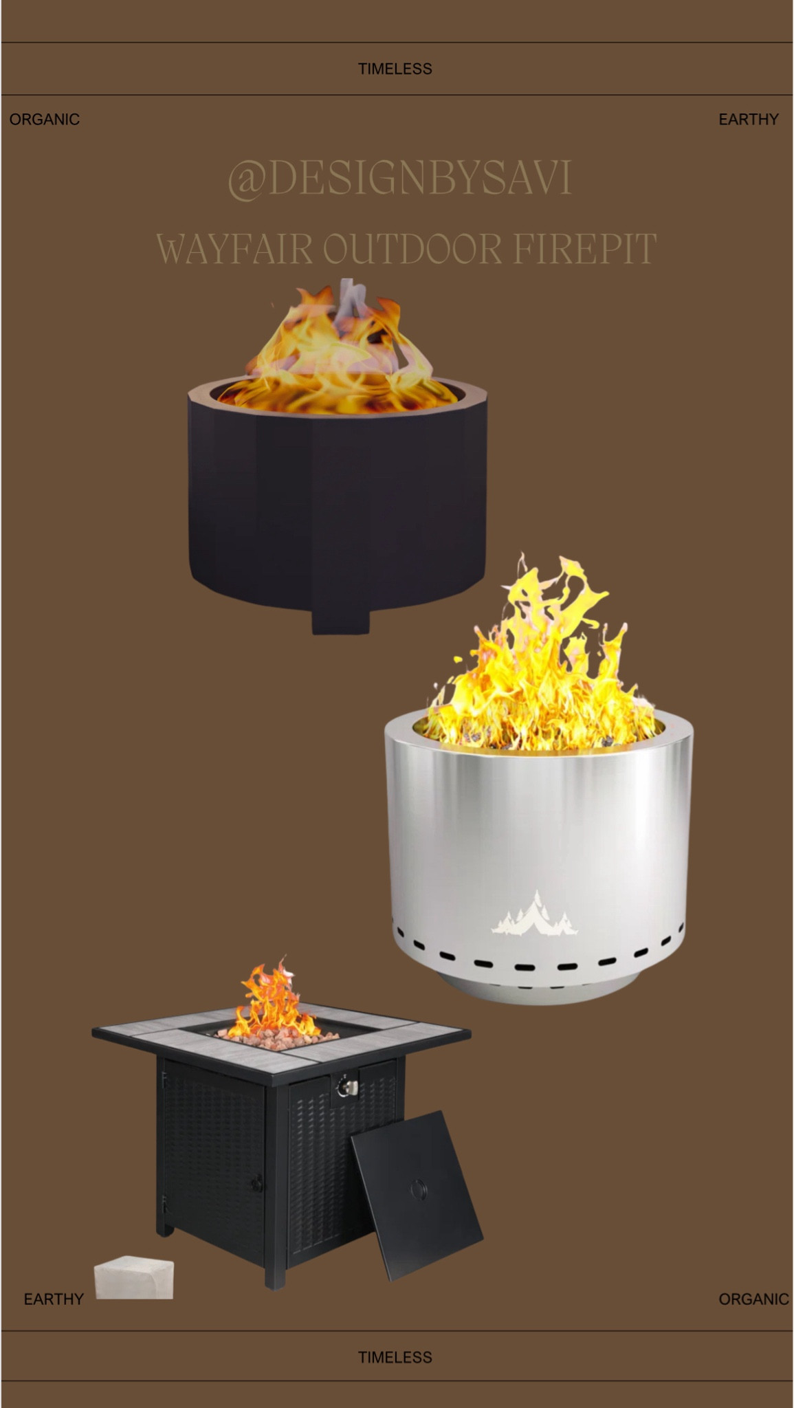 Outdoor fire pits and fire tables! 

Wayfair finds, outdoor, firepit, smokeless firepit, patio, 

#LTKSeasonal #LTKhome