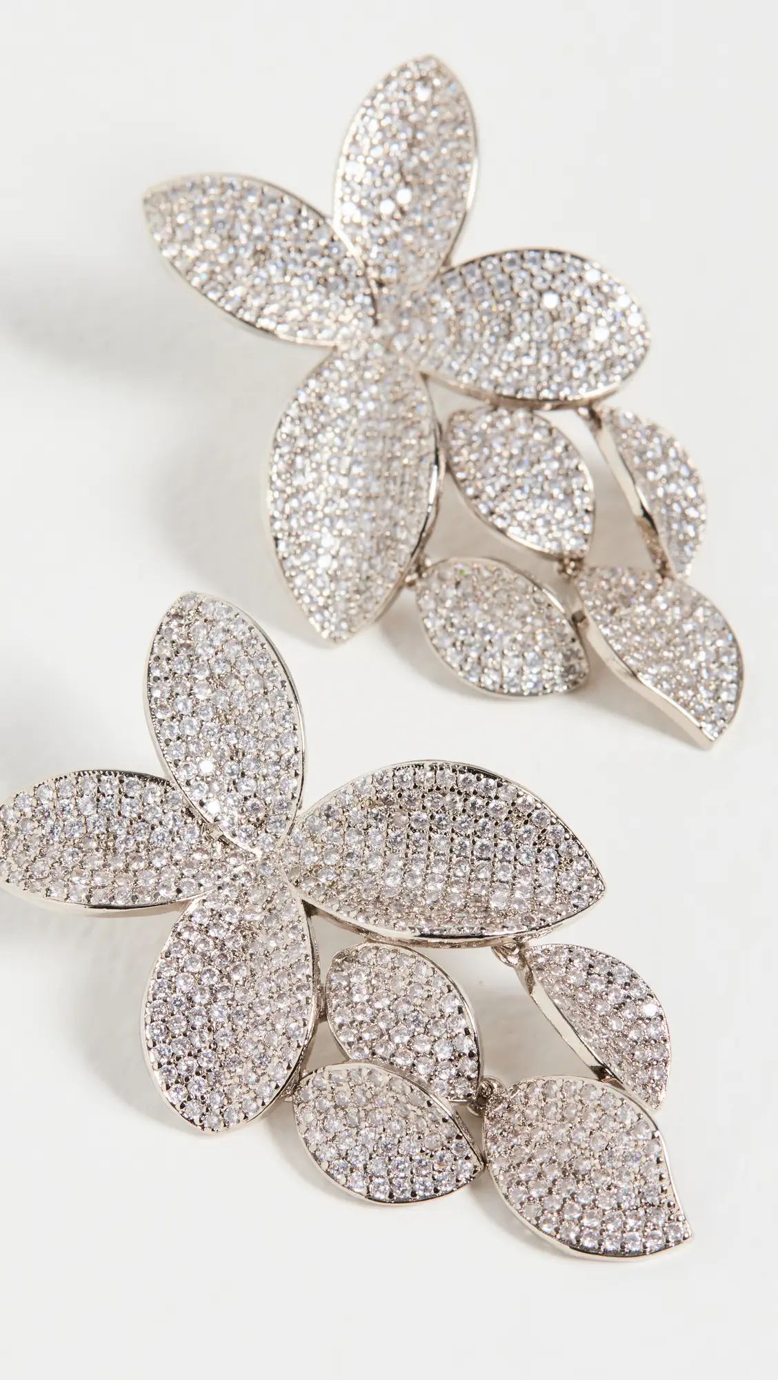 SHASHI Pave Flower Drop Earrings | Shopbop | Shopbop