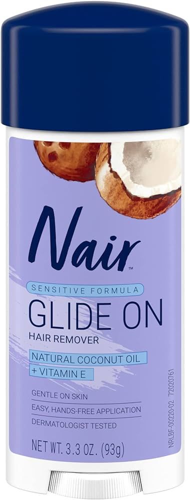 Nair Hair Remover Sensitive Formula Glide On Depilatory Cream 3.3 oz | Amazon (US)