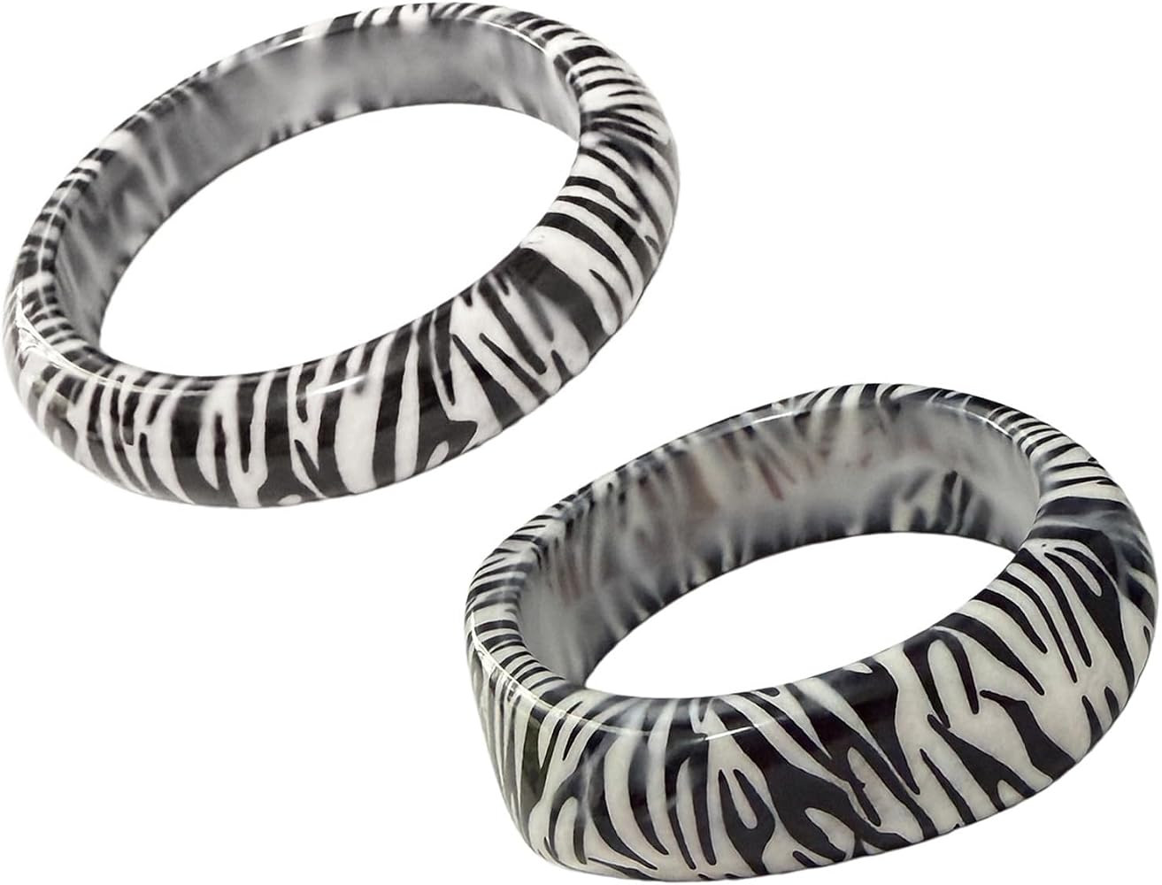 2Pcs Leopard Print Tortoiseshell Chunky Thick Wide Acrylic Bracelet Geometric Statement Acetic Ac... | Amazon (US)