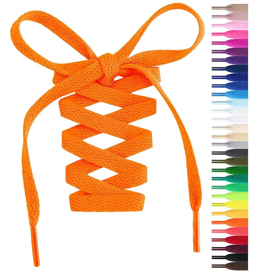 Handshop Flat Shoelaces 5/16" - 20 Colors in 36"-72" Shoe Laces For Sneakers | Amazon (US)