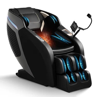 4D Full Body Massage Chair with 𝘿𝙚𝙙𝙞𝙘𝙖𝙩𝙚𝙙 𝘾𝙖𝙡𝙛 𝙆𝙣𝙚𝙖𝙙𝙞𝙣𝙜 & Foot Rollers,  57" SL Track Zero Gravity Shiatsu Recliner with AI Body | Wayfair North America