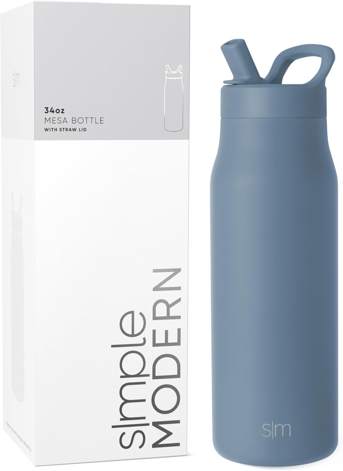 Simple Modern Water Bottle with Straw lid | Insulated Stainless Steel Thermos | Reusable Travel W... | Amazon (US)