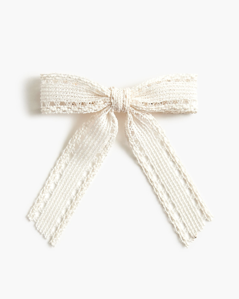 Eyelet lace bow barrette | J.Crew Factory