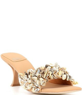 Jeffrey Campbell Shellbi Shell Embellished Slide Sandals | Dillard's | Dillard's
