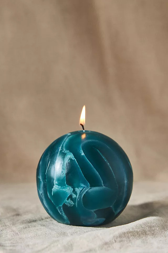 Marbled Sphere Candle | Anthropologie (US)