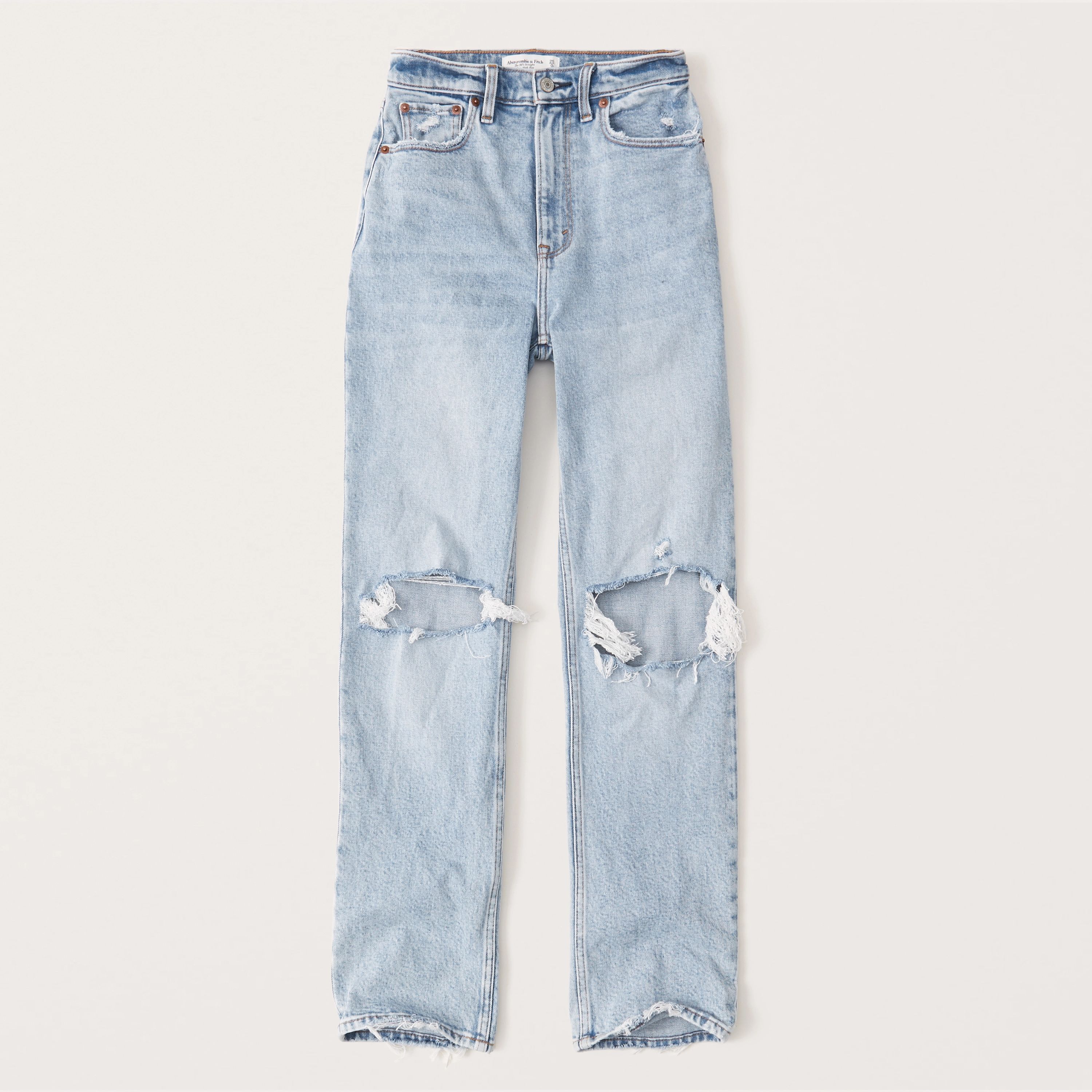 Women's '90s Ultra High Rise Straight Jeans | Women's Bottoms | Abercrombie.com | Abercrombie & Fitch (US)