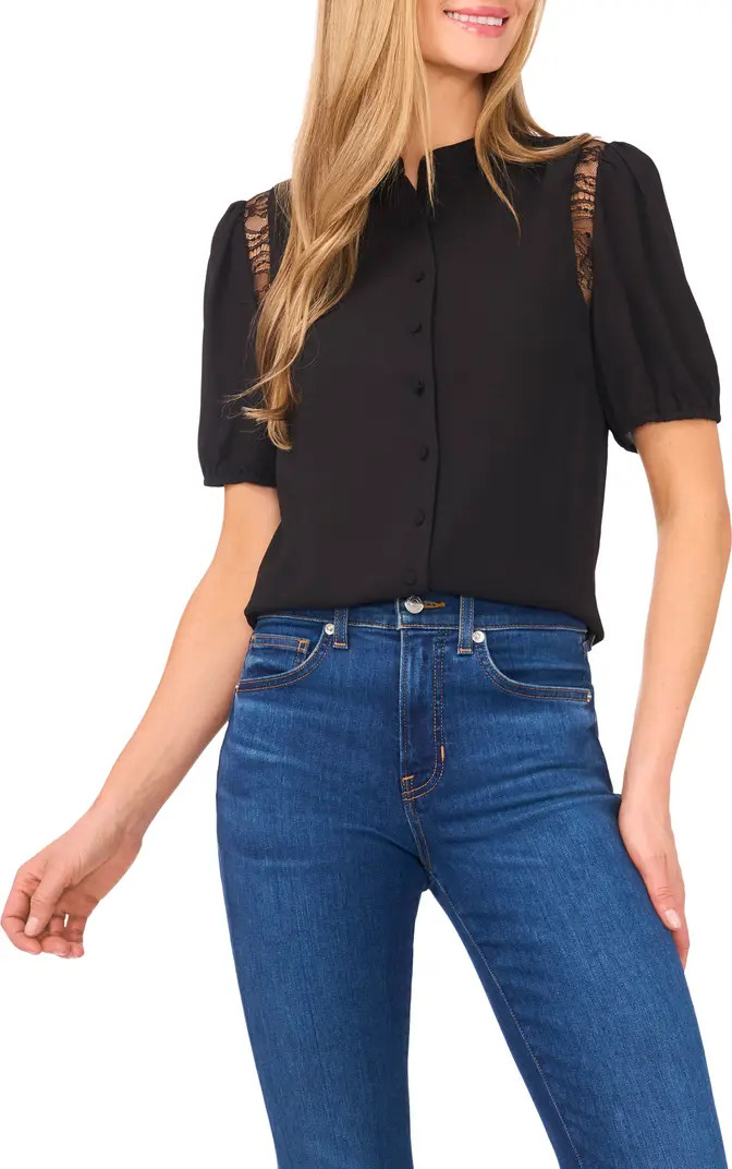 CeCe Lace Inset Top | Nordstrom | Nordstrom