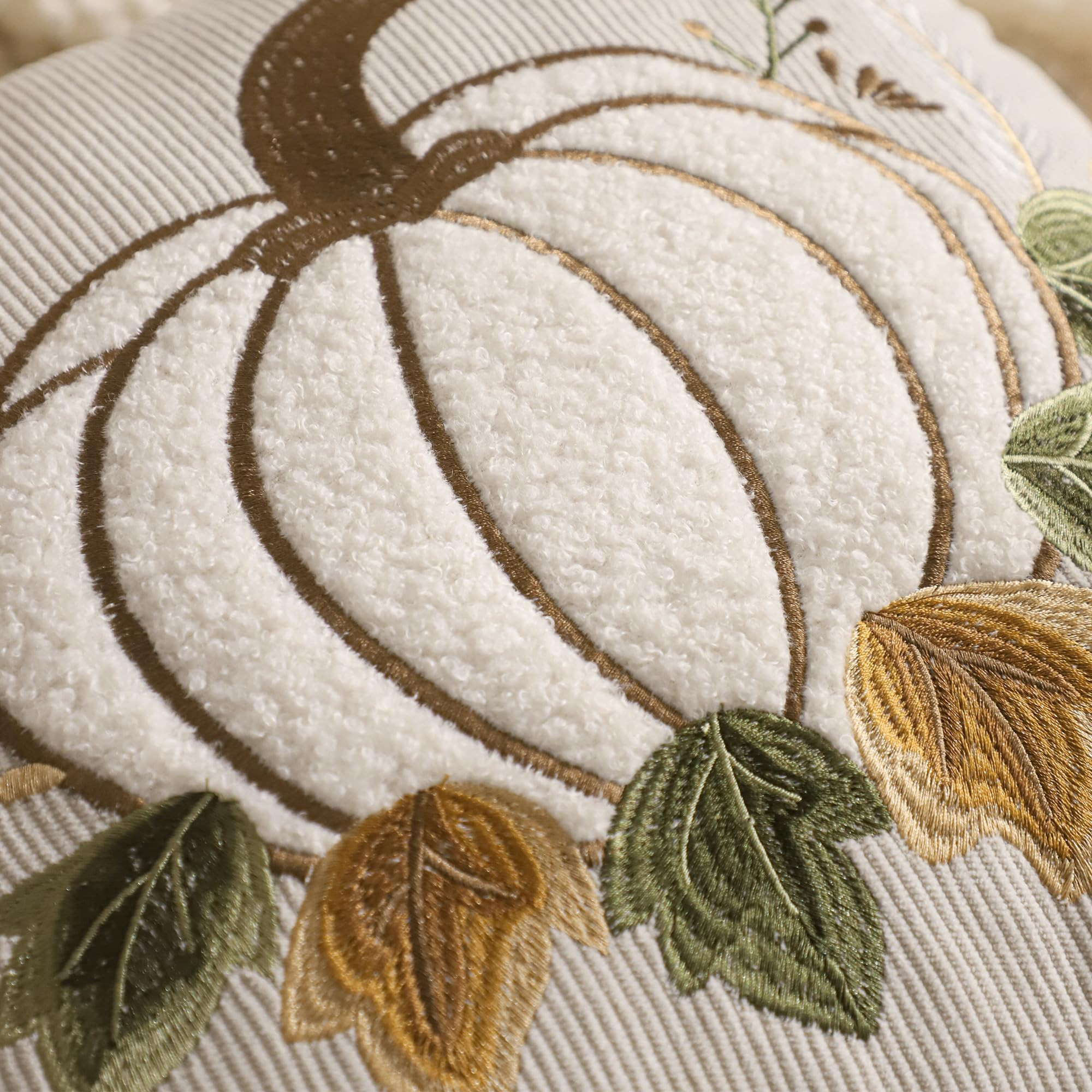 LUOYEHK Halloween Fall Pillow Covers 18x18 Set of 2 Pumpkin Embroidered Throw Pillow Covers Thank... | Amazon (US)