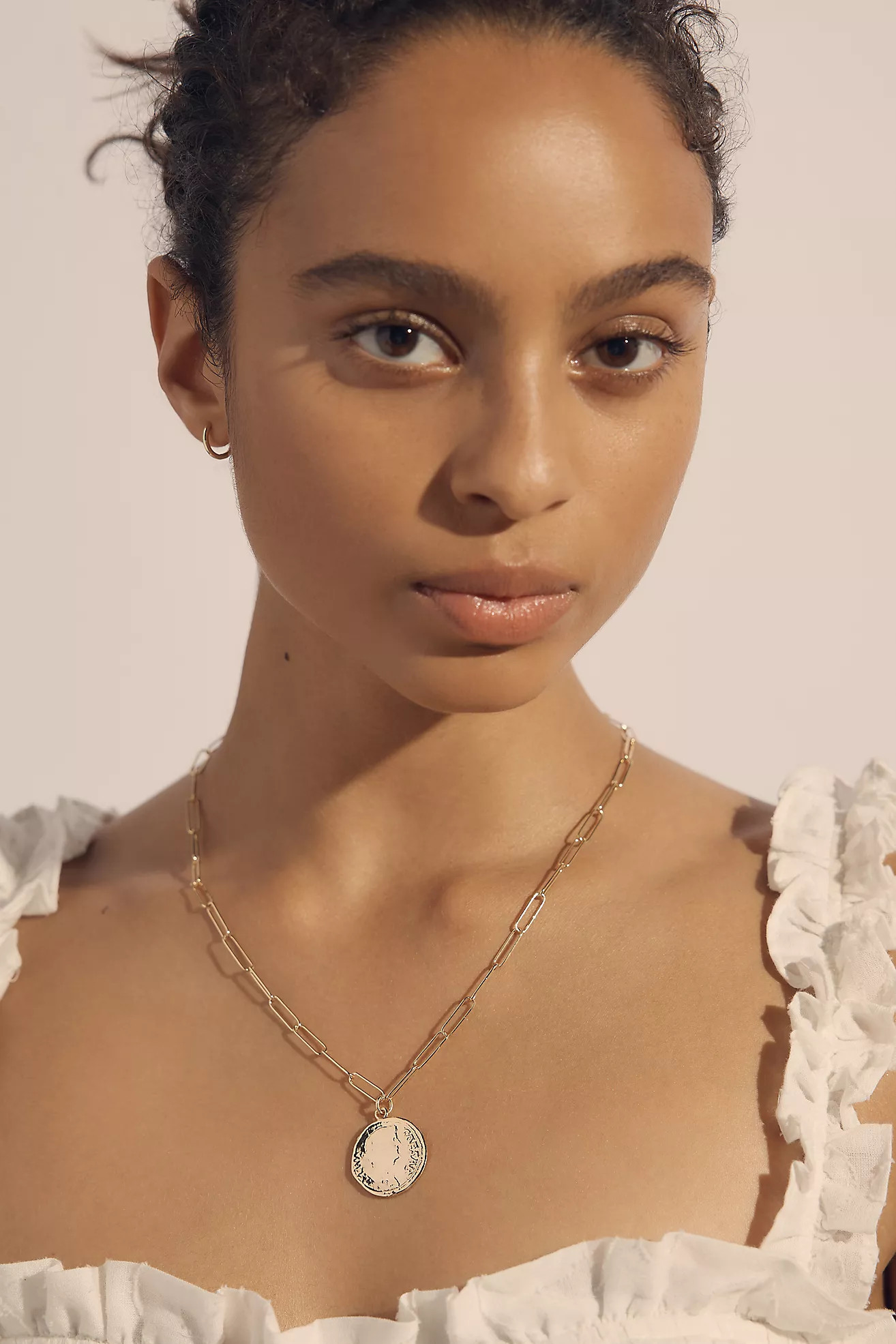 Paperclip Coin Pendant Necklace | Anthropologie (US)