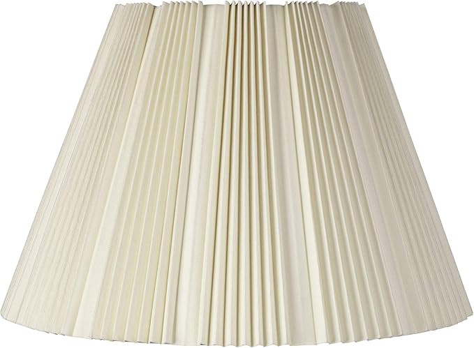 Eggshell Pleated Large Lamp Shade 9.5" Top x 19" Bottom x 13" High (Spider) Replacement with Harp... | Amazon (US)