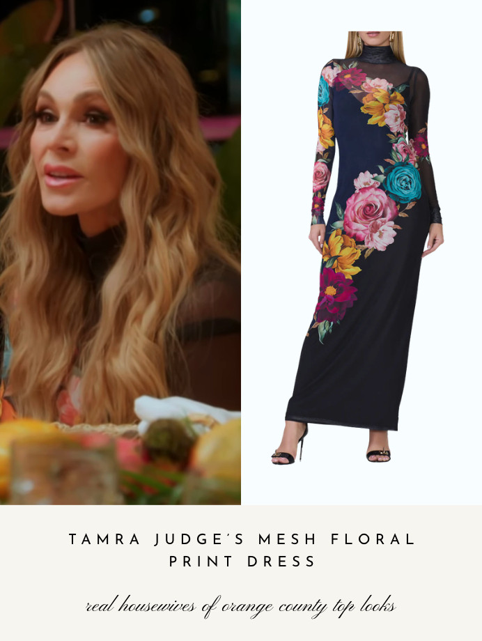 Tamra Judge's Mesh Floral Print Dress 

 