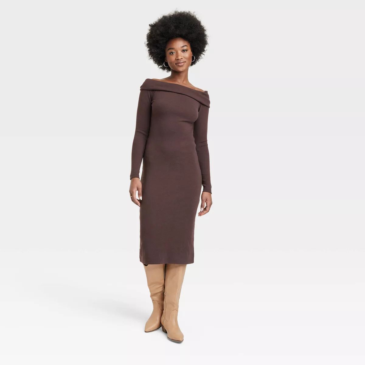 Women's Long Sleeve Midi Bodycon Dress - Universal Thread™ | Target