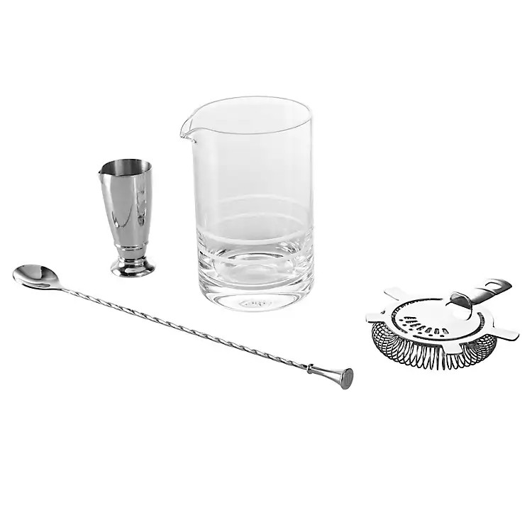 Stainless Steel Signature 4-pc. Cocktail Set | Kirkland's Home