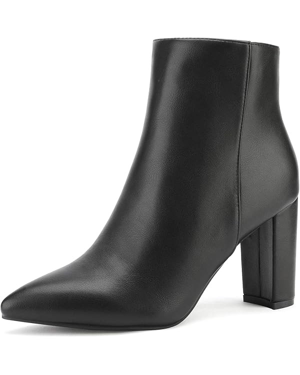 DREAM PAIRS Women's Chunky Heel Ankle Booties Pointed Toe Short Boots | Amazon (US)