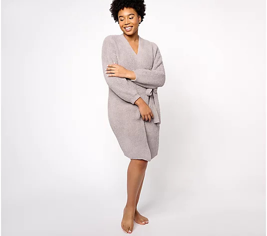 Barefoot Dreams CozyChic Side Tie Robe-igan - QVC.com | QVC