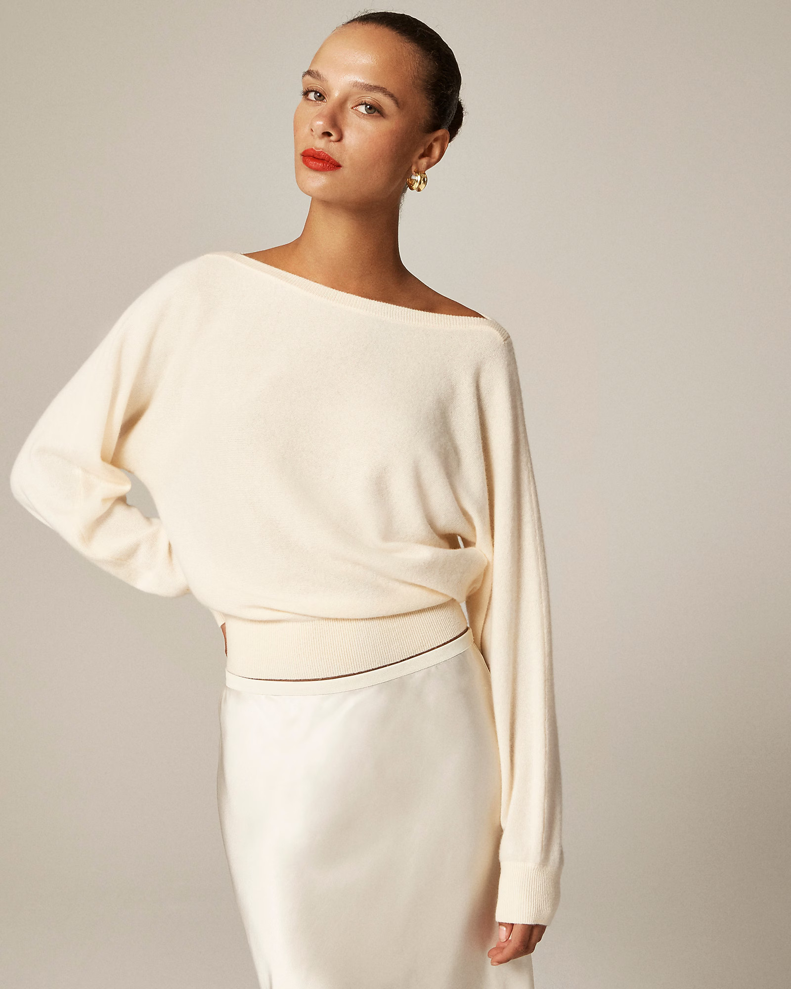 Cashmere boatneck sweater | J. Crew US