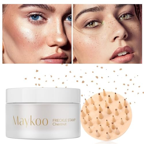MAYKOO Freckle Stamp Natural Like Freckle Pen Makeup Fake Freckles Cushion Waterproof Long Lasting Quick Dry, Get Sun-kissed Stars Makeup Freckle in One Press, Chestnut, 15g | Amazon (US)