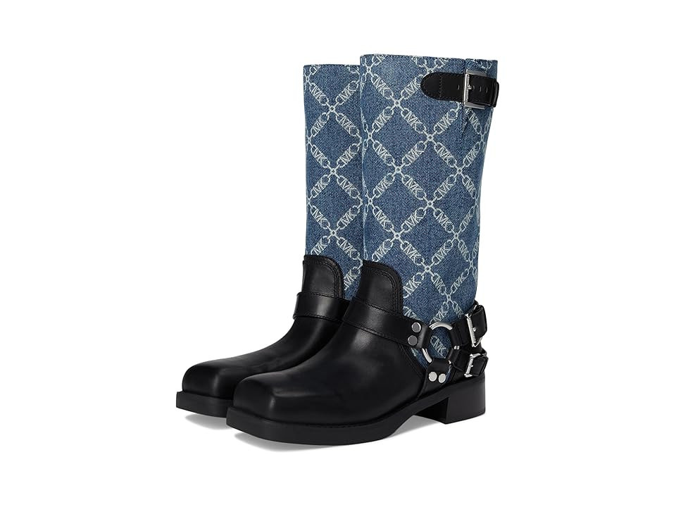 MICHAEL Michael Kors Crosby Moto Boots Women's Boots Union Wash : 8.5 M, Leather | Zappos