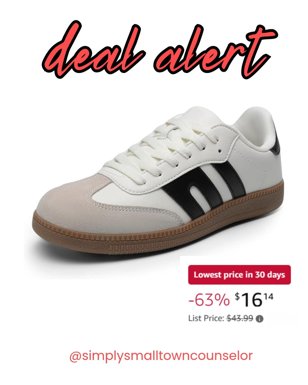 Deal Alert!! These popular sneakers are on sale for 63% off!! Making them only $16.14! They also come in red & black! 

 #LTKSaleAlert #LTKFindsUnder50