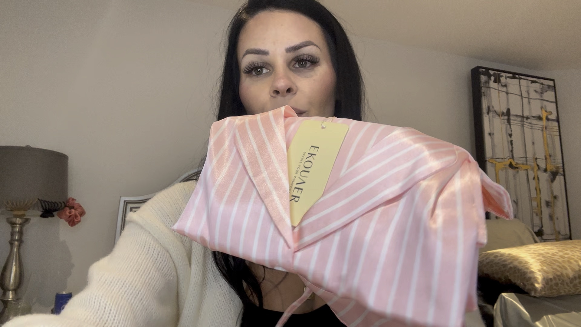 Ekouaer Womens Satin Pajamas Set Button Down 2 Piece Silk Pjs Shorts Set Ruffle Lingerie Notch Collar Sleepwear S-XXL

#LTKfindsunder100 #LTKVideo #LTKsalealert