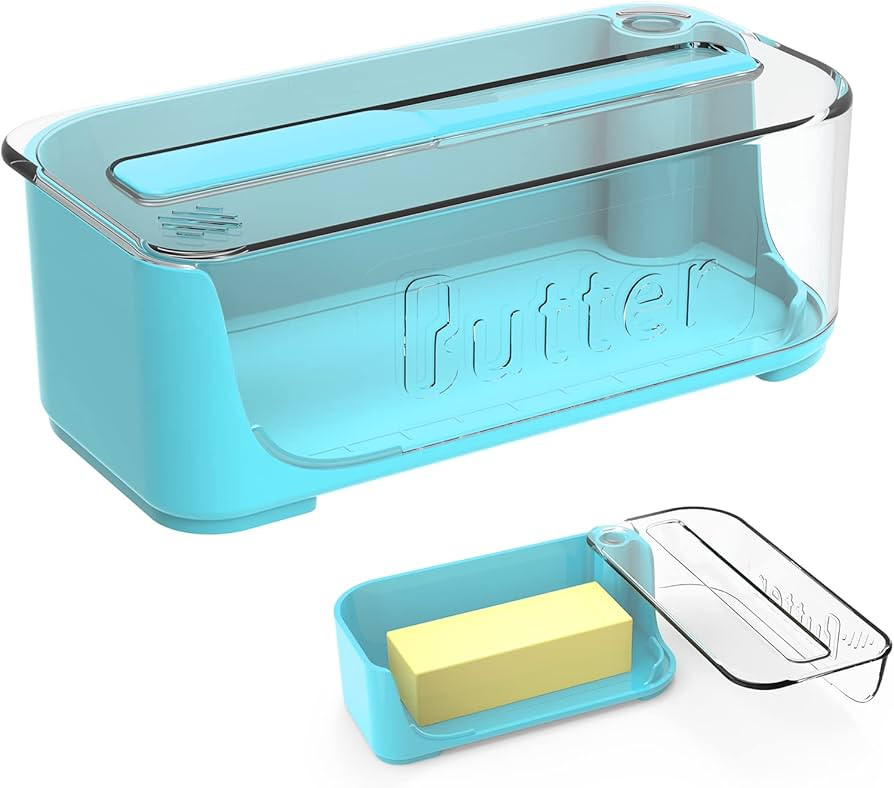 Butter Dish with Lid and Knife, Chesbung Butter Holder for Countertop, Butter Keeper Tray for Wes... | Amazon (US)