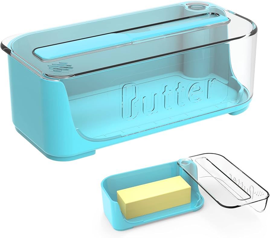 Butter Dish with Lid and Knife, Chesbung Butter Holder for Countertop, Butter Keeper Tray for Wes... | Amazon (US)