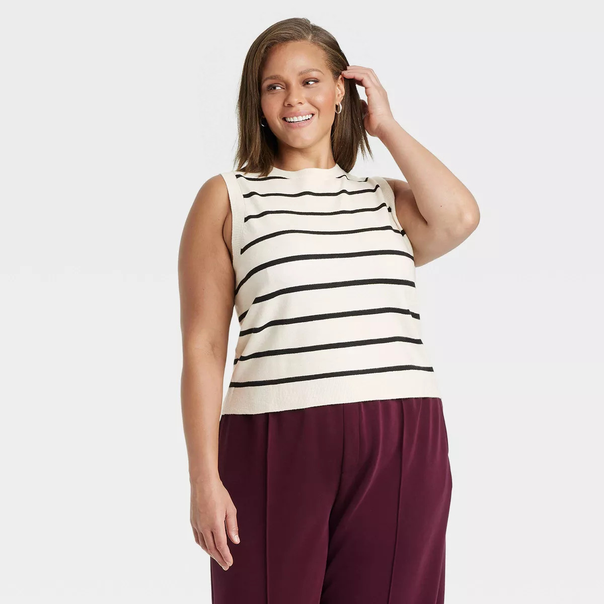 Women's Crewneck Cozy Knit Pullover Sweater Tank - A New Day™ | Target