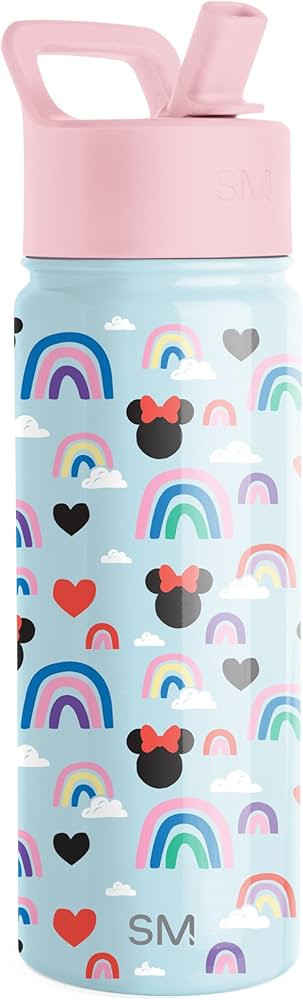 Simple Modern Disney Minnie Mouse Kids Water Bottle with Straw Lid | Reusable Insulated Stainless... | Amazon (US)
