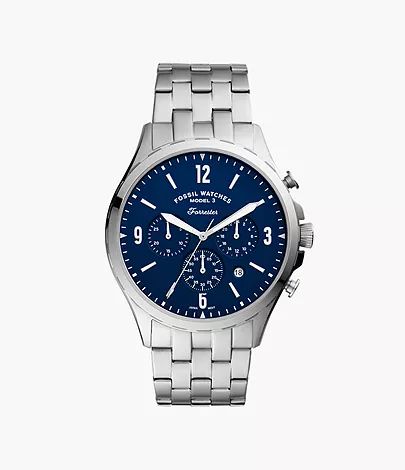 Forrester Chronograph Stainless Steel Watch | Fossil (US)