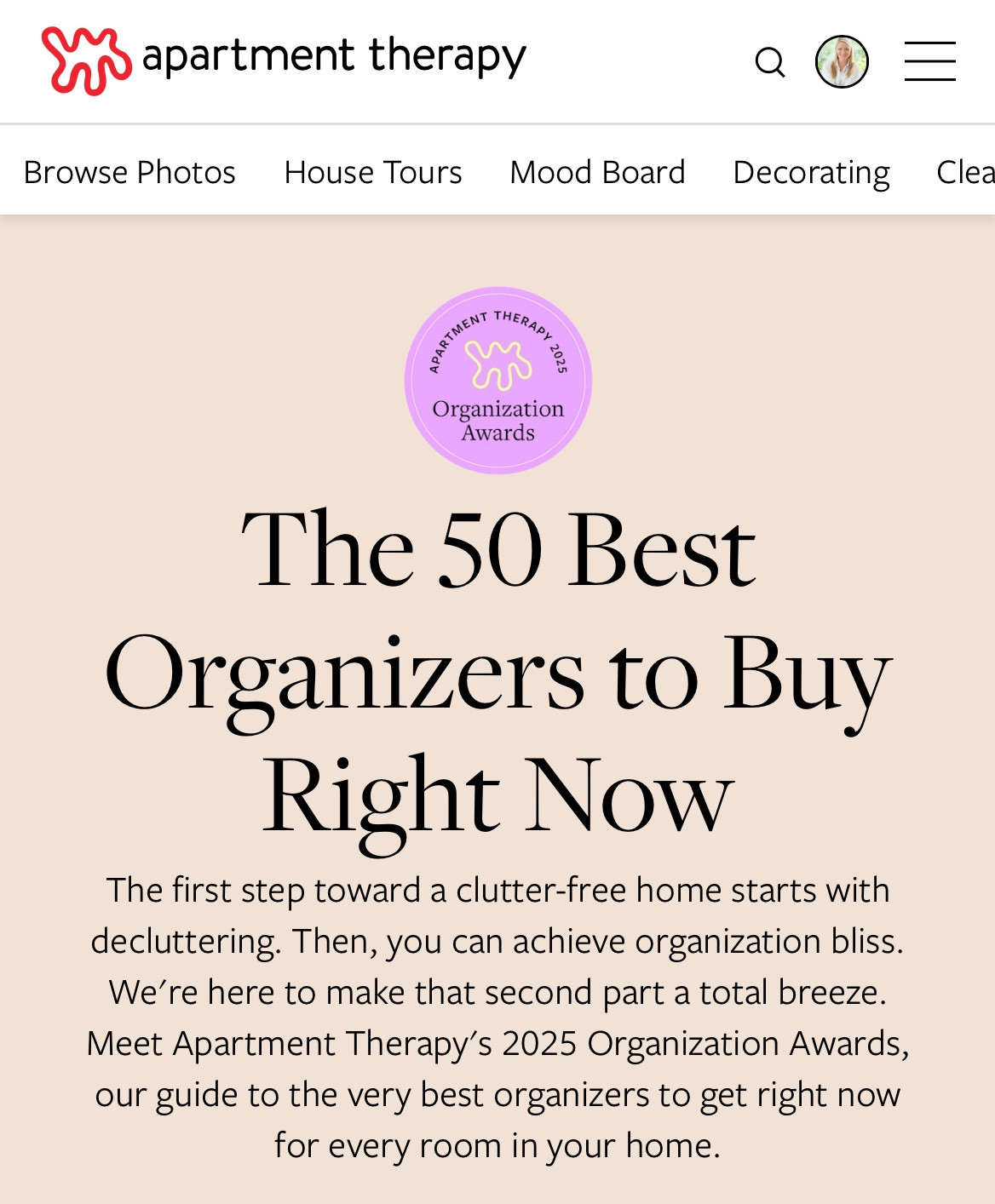 Apartment Therapy 2025 Best of Organization Awards! @apartmenttherapy #apartmenttherapy #OrganizedLife
#savannahorganizer 
#houseofvon  #savannah #professionalorganizer #declutter #professionalorganizing  

https://www.apartmenttherapy.com/features/organization-awards

#LTKHome #LTKFamily #LTKSeasonal
