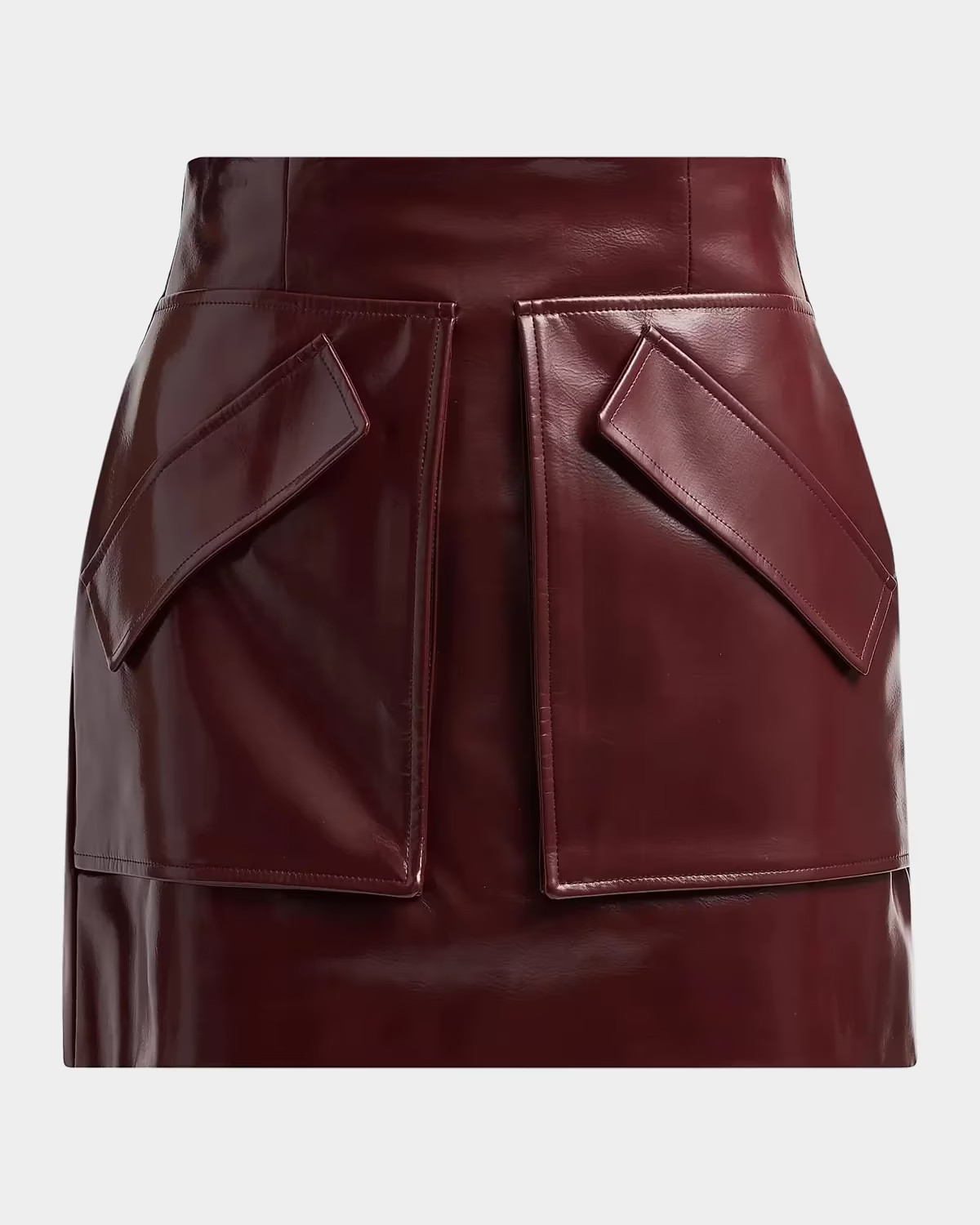 Cherry Faux Leather Mini Skirt | Neiman Marcus
