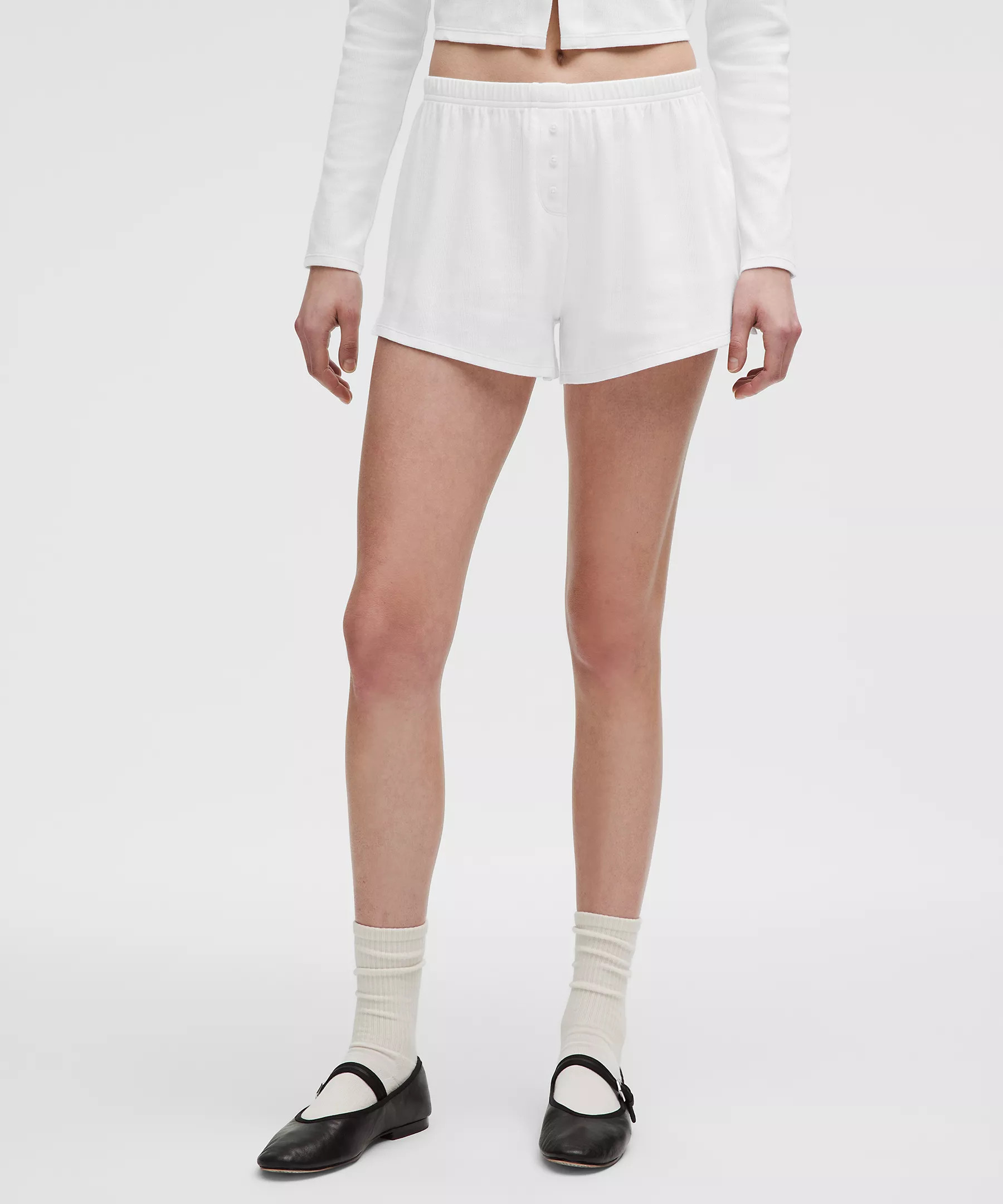 Cotton Pointelle Mid-Rise Short 3" | Women's Shorts | lululemon | Lululemon (US)