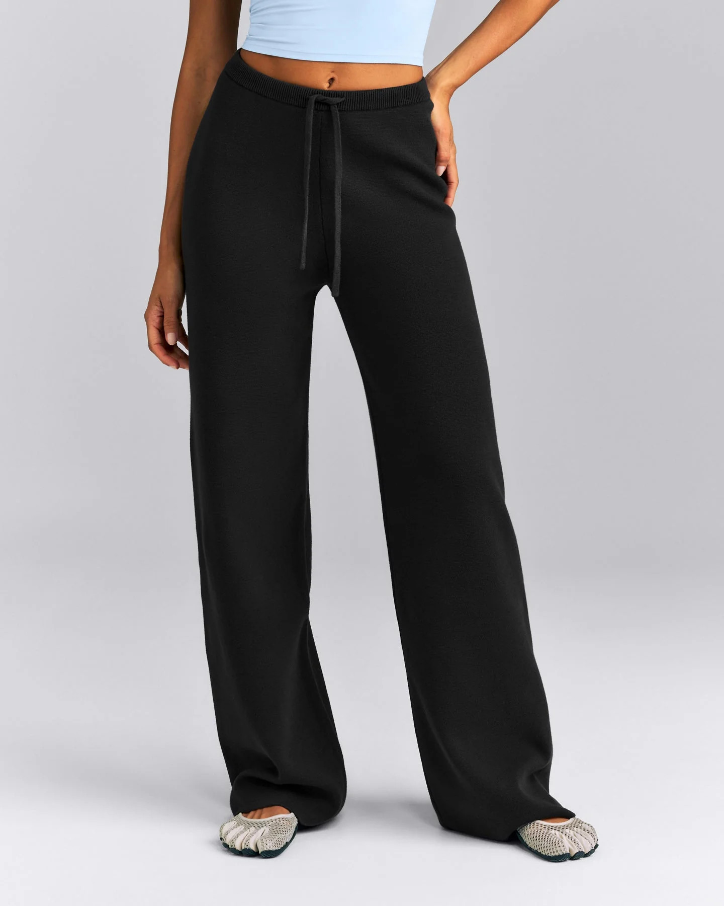 Mid Weight Cotton Knit Trouser 
 Black | Oner Active (UK / US)