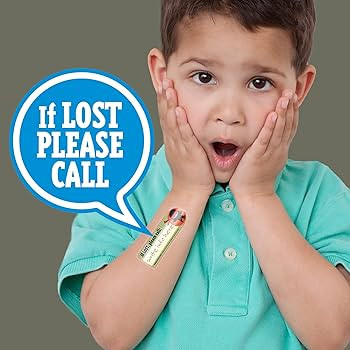 Ninja 6pk SafetyTat Child ID Tattoos includes skin prep wipes and tattoo marking pen | Amazon (US)