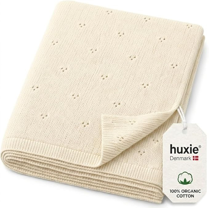 100% Organic Cotton Baby Blanket 30" x 40" — Pointelle Swaddle Blanket for Boys & Girls - Soft ... | Amazon (US)