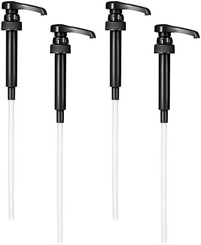 Black Pump Coffee Syrup Pumps - 4 Pcs Coffee Creamer Pump Dispenser Milk Pump for Gallon Black Ch... | Amazon (US)
