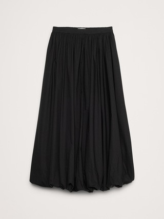 Cotton Poplin Bubble-Hem Maxi Skirt | Banana Republic (US)
