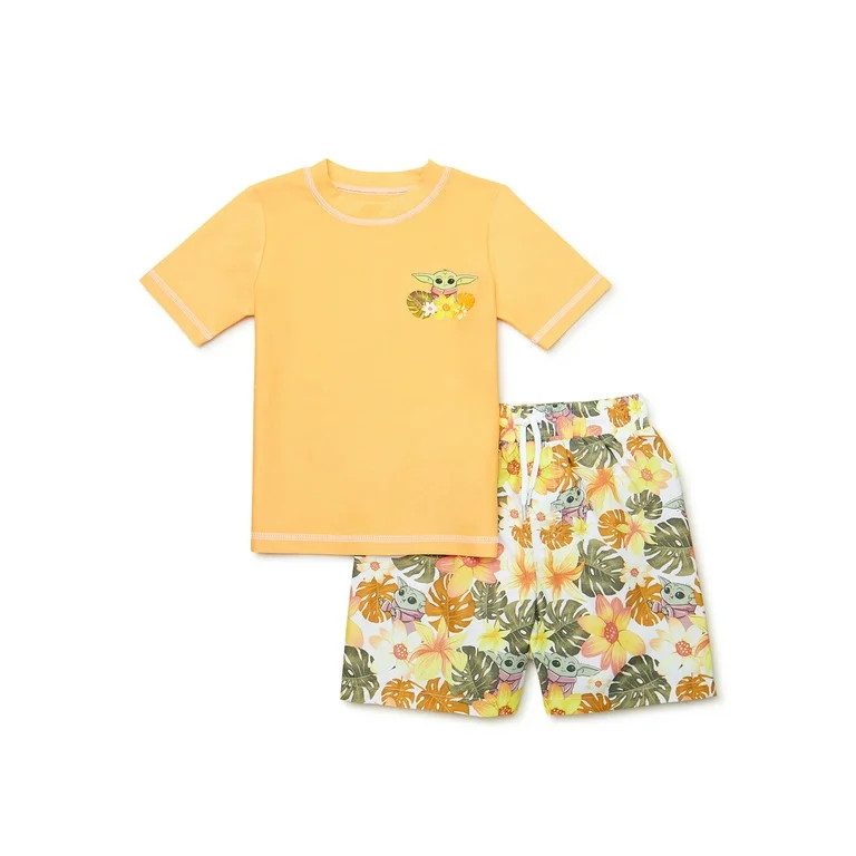 Baby Yoda Toddler Boy Rashguard Swimwear Set, Sizes 12M-5T | Walmart (US)