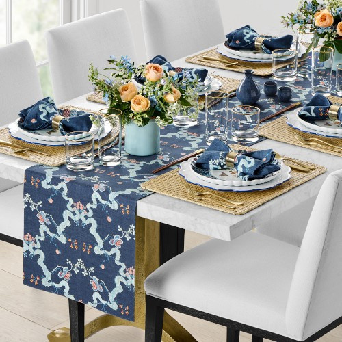 Embroidered Blossom Table Runner, 16""x108 | Williams-Sonoma