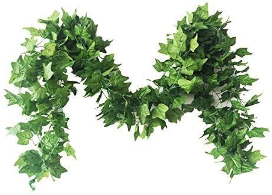 40 Ft Realistic Artificial Ivy Garland - UV Resistant Fake Hanging Vines for Indoor/Outdoor Weddi... | Amazon (US)